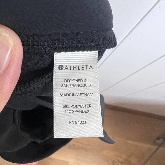 Athleta Black Flowy Wide Leg Hidden Snap Hem Pull On Pants Side Zip Womens 14 - Picture 8 of 9